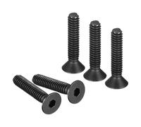 Unifizz #8-32 x 3/4" Flat Head Socket Cap Screws 10.9 Grade Carbon Steel Countersunk Head Allen Head Bolts Fully Threaded Black Oxide Fasteners 20Pcs