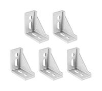 Unifizz 8 Sets T Slot Aluminium Extrusion Corner Brackets, 58x58x28mm Angle Connector for 3060 Series Aluminum Profile Extruded Frame Silver