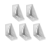Unifizz 8 Sets T Slot Aluminium Extrusion Corner Brackets, 78x78x38mm Angle Connector for 4080 Series Aluminum Profile Extruded Frame Silver