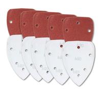 Unifizz 80 Grit 6 Hole Mouse Sand Paper Detail Sander Sanding Disc Triangular Oscillating Multi Tool Sand Sheet Hook & Loop sanding pads,140 x 140 x 98mm,10PCS