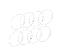 Unifizz 8Pcs Steel Wire Keychain Cable, 4"/150mm Durable Large Key Rings Key Chain for Luggage, Tag & DIY Accessories,White