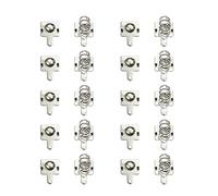 Unifizz AAA Batteries Metal Battery Spring Contact Plate 9.5 x 9MM Positive Negative Unipolar Plate Conversion Spring Nickeling Plate Contact Terminal for Remote Control Battery Charger 10 PCS