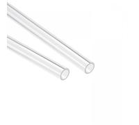 Unifizz Acrylic Tube Clear Plastic Pipe Round Rigid Tubing 10mm ID 12mm OD 10" for Lighting, Models, Plumbing, Crafts 2pcs