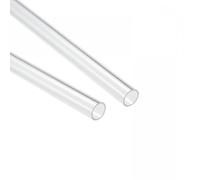 Unifizz Acrylic Tube Clear Plastic Pipe Round Rigid Tubing 13mm ID 15mm OD 10" for Lighting, Models, Plumbing, Crafts 2pcs