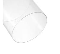 Unifizz Acrylic Tube Clear Plastic Pipe Round Rigid Tubing 175mm ID 180mm OD 6" for Lighting, Models, Plumbing, Crafts