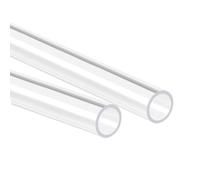 Unifizz Acrylic Tube Clear Plastic Pipe Round Rigid Tubing 18mm ID 22mm OD 18" for Lighting, Models, Plumbing, Crafts 2pcs