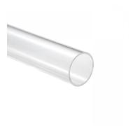 Unifizz Acrylic Tube Clear Plastic Pipe Round Rigid Tubing 51mm ID 55mm OD 10" for Lighting, Models, Plumbing, Crafts