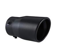 Unifizz Adjustable Exhaust Tip, 2-2.75 inch Inlet, Fits 2''/2.25''/2.5''/2.75'' Outer Diameter Tailpipe, 3.5'' Outlet, 6'' Long, Black Powder Coated Stainless Steel Tail Tip