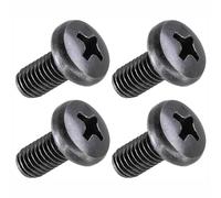 Unifizz Black License Plate Screws for Lexus, Toyota, and Honda, Phillips Machine Pan Head 18-8, Stainless Steel, M6-1.0 x 10 mm Bolt (Pack of 4) 1996 1997 1998 1999 2020 2021 2022 2023 2024