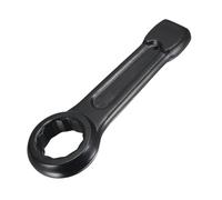 Unifizz Box-End Wrenches 27mm Slogging Ring Spanner Striking Straight Handle Box End Wrench Black Metric Single Ring Spanners Hand Tool