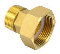 Unifizz Brass Pipe Fitting Water Meter Coupling G1-1/4 Female x G1 Male Thread Hex Connector Adapter 50mm Length