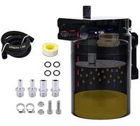 Unifizz Car 300ML Universal Oil Catch Can Tank Filter Baffled With Hose Kit(Black)