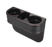 Unifizz Car Cup Holder Auto Front Seat Organizer Cell Mobile Phone Holder Coin Side Pocket Console Side Pocket Leather Cover (Black)
