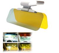 Unifizz Car Sun Visor Anti-Glare Mirror, Sun Visor Extender, Adjustable Car Sun Visor Uv Protector, Clip On Sun Visor for Car, 2 in 1 Car Anti-Glare Sun Visor for Day & Night Driving