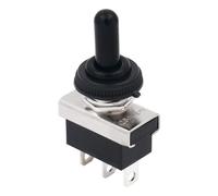 Unifizz Car Toggle Switch SPDT Latching ON-Off-ON 3 Pin 3 Position 12V/25A with Waterproof Cover for Auto Car (1PCS)