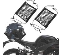 Unifizz Cargo Net for Motorcycle Helmet Storage,2 Pcs Motorcycle Cargo Net,10"X11" High-elastic Double Layer Bungee Net,Luggage Strap Rack Expansion Organizer Net Pocket for Motorbike Trike Cycle