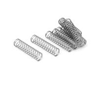 Unifizz Compression Spring,10 Pcs 304 Stainless Steel, 9mm OD, 0.7mm Wire Size, 35mm Free Length, Silver Tone