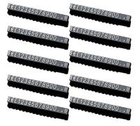 Unifizz Digital Price Tag, ABS Counter Commodity Price Label Tag, £ € $ Arabic Number Price Display Board, Black Base Sliver Word 10 PCS