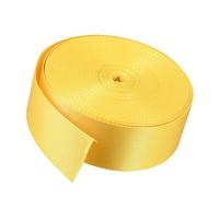 Unifizz Flat Nylon Webbing Strap - 2 Inch x 25 Yards Yellow, Abrasion-Resistant for Pet Leashes, Bag Handles, Furniture Repair & Garden Ties