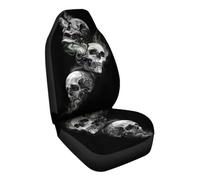 Unifizz Halloween Car Seat Covers Scary Skull Skeleton Auto Interior Accessories Sets