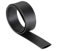 Unifizz Heat Shrink Wrap Tubing for Fishing Rod Grips Handle 1"(25mm) Dia 42mm Flat Width 3:1 Ratio Shrinkable Tube Cable Sleeve 3.3ft - Black