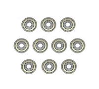 Unifizz Iron Cover Bearing Ball Bearings Deep Groove Ball Bearing 685ZZ 5x11x3mm Z1 Pre-Lubricated Bearings for Wheels Electric Motor Applications Bearing Steel, Silver 10 PCS