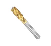 Unifizz M12 x 1.25 Spiral Flute Tap, HSS (High Speed Steel) Titanium Coated Metric Hand Machine Screw Tap 4 Flutes Tapping Tool H2 Tolerance, for Tapping Blind Holes