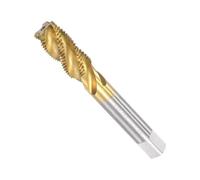 Unifizz M14 x 1.5 Spiral Flute Tap, HSS (High Speed Steel) Titanium Coated Metric Hand Machine Screw Tap 4 Flutes Tapping Tool H2 Tolerance, for Tapping Blind Holes