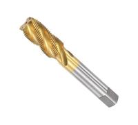 Unifizz M18 x 1.5 Spiral Flute Tap, HSS (High Speed Steel) Titanium Coated Metric Hand Machine Screw Tap 4 Flutes Tapping Tool H2 Tolerance, for Tapping Blind Holes