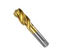 Unifizz M22 x 2.5 Spiral Flute Tap, HSS (High Speed Steel) Titanium Coated Metric Hand Machine Screw Tap 4 Flutes Tapping Tool H2 Tolerance, for Tapping Blind Holes