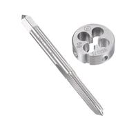 Unifizz M6 x 0.75mm Metric Tap and Die Set, Machine Thread Screw Tap with Round Threading Die, Tap & Die Kit for Nut Screw Bolt Thread Repair