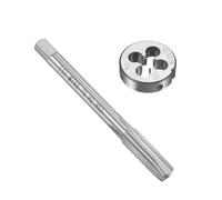 Unifizz M7 x 0.75mm Metric Tap and Die Set, Machine Thread Screw Tap with Round Threading Die, Tap & Die Kit for Nut Screw Bolt Thread Repair