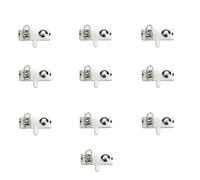 Unifizz Metal AA Battery Spring Plate Set, Negetive Positive Contiguous With pins28 x 12MM AA Baterry Conversion Spring Contact Nickeling Plate, Silver,10 Pcs