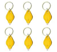 Unifizz Mini UV Light Keyring Money Checker, Spot Fake Counterfeit Polymer & Paper Bank Note Detector, Keychain Key Ring Light Torchl, Yellow, 6 Pcs