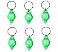 Unifizz Mini UV Light Keyring Money Checker, Spot Fake Counterfeit Polymer & Paper Bank Note Detector, Keychain Key Ring Light Torchl, Green, 6 Pcs