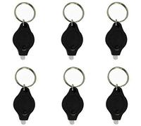 Unifizz Mini UV Light Keyring Money Checker, Spot Fake Counterfeit Polymer & Paper Bank Note Detector, Keychain Key Ring Light Torchl, Black, 6 Pcs