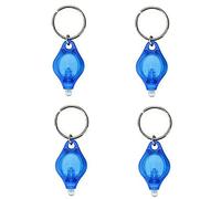 Unifizz Mini UV Light Keyring Money Checker, Spot Fake Counterfeit Polymer & Paper Bank Note Detector, Keychain Key Ring Light Torchl, Blue, 4 Pcs