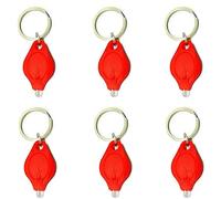 Unifizz Mini UV Light Keyring Money Checker, Spot Fake Counterfeit Polymer & Paper Bank Note Detector, Keychain Key Ring Light Torchl, Red, 6 Pcs