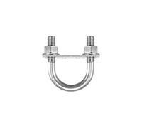Unifizz Round U-Bolt,2 Set 304 Stainless Steel M12 U Bolts 45mm(1.77") Inner Width 78mm Length with Nuts and Frame Plate for Automobiles Boat Trailer