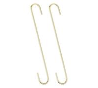 Unifizz S Hooks 12inch/300mm Extra Long Heavy Duty Metal Hanging Hooks, 2Pcs Steel Hangers for Indoor Outdoor Use in Garden, Closet, Workshop, Kitchen, Gold