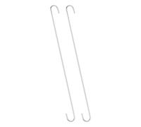 Unifizz S Hooks 20inch/500mm Extra Long Heavy Duty Metal Hanging Hooks, 2Pcs Steel Hangers for Indoor Outdoor Use in Garden, Closet, Workshop, Kitchen, Matt Silver