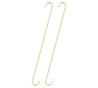 Unifizz S Hooks 20inch/500mm Extra Long Heavy Duty Metal Hanging Hooks, 6Pcs Steel Hangers for Indoor Outdoor Use in Garden, Closet, Workshop, Kitchen, Gold