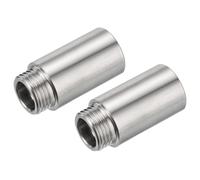 Unifizz Shower Head Extension Arm,50mm Shower Arm Extension Shower Head Extender 201 Stainless Steel G1/2 Male to Female Thread 2Pcs