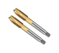 Unifizz Spiral Point Plug Threading Tap M10 x 1.5, Metric Machine Screw Tap, HSS Titanium Coated Ground Threads H2 3 Flute Thread Tapping Bit for Thread Repair, 2Pcs