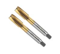 Unifizz Spiral Point Plug Threading Tap M10 x 1, Metric Machine Screw Tap, HSS Titanium Coated Ground Threads H2 3 Flute Thread Tapping Bit for Thread Repair, 2Pcs