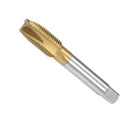 Unifizz Spiral Point Plug Threading Tap M16 x 2, Metric Machine Screw Tap, HSS Titanium Coated Ground Threads H2 3 Flute Thread Tapping Bit for Thread Repair, 1Pcs