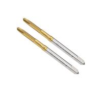 Unifizz Spiral Point Plug Threading Tap M2.5 x 0.45, Metric Machine Screw Tap, HSS Titanium Coated Ground Threads H2 3 Flute Thread Tapping Bit for Thread Repair, 2Pcs