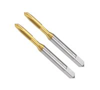 Unifizz Spiral Point Plug Threading Tap M4 x 0.7, Metric Machine Screw Tap, HSS Titanium Coated Ground Threads H2 3 Flute Thread Tapping Bit for Thread Repair, 2Pcs