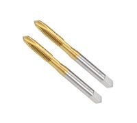 Unifizz Spiral Point Plug Threading Tap M6 x 1, Metric Machine Screw Tap, HSS Titanium Coated Ground Threads H2 3 Flute Thread Tapping Bit for Thread Repair, 2Pcs