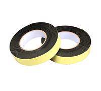 Unifizz Sponge Single Sided Tape Adhesive Foam Tape Weather Strip 10mm Thick 2m Length 8mm Wide Sticker Foam Glue Strip Sealing for Window Door Insulation, Black 2 Rolls